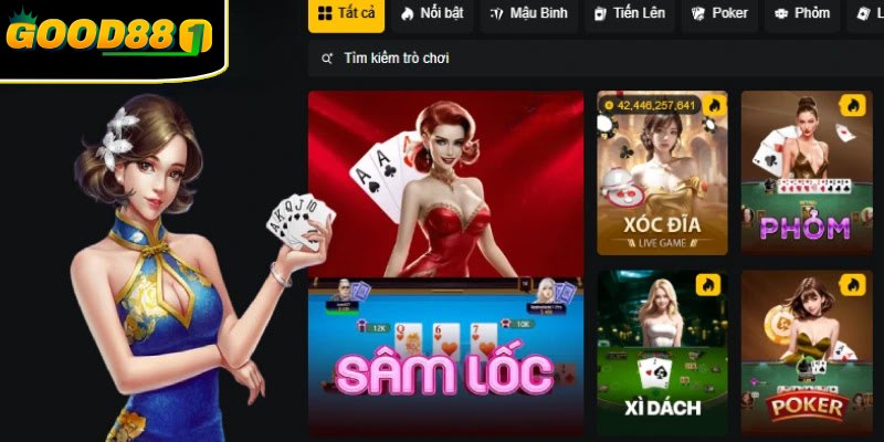 Đánh bài đổi thưởng giải trí an toàn, rút tiền thật tại Good88