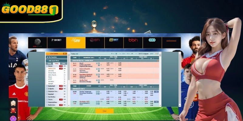 Bảng tỷ lệ kèo hiển thị đầy đủ các loại cược phổ biến