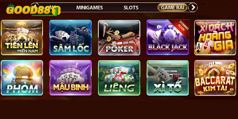 Nền tảng game bài đổi thưởng uy tín đa dạng trò chơi 